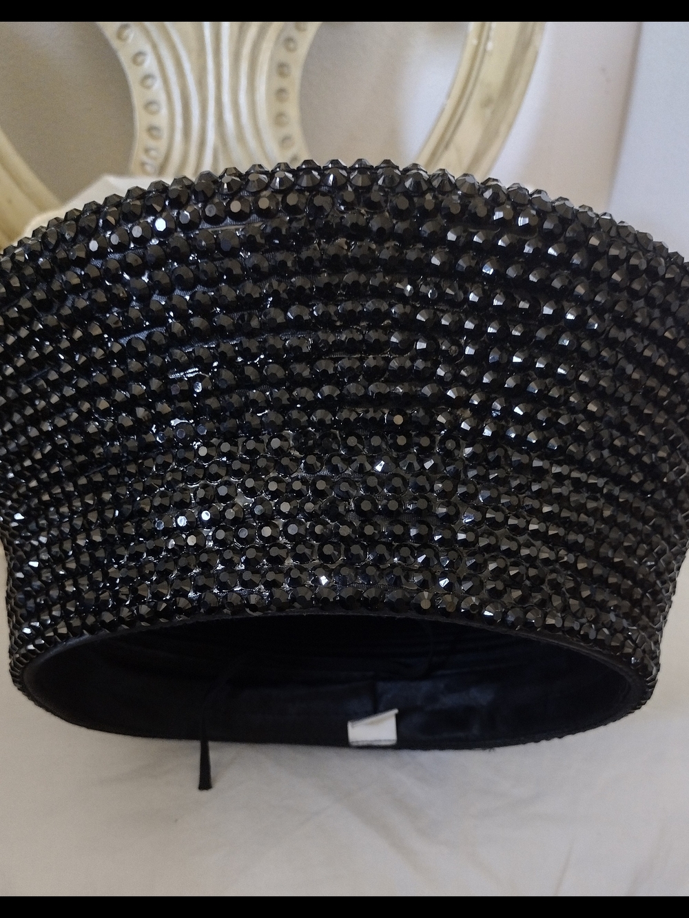 NEW Royal Sparkling Black Sequin Rhinestone Hat!